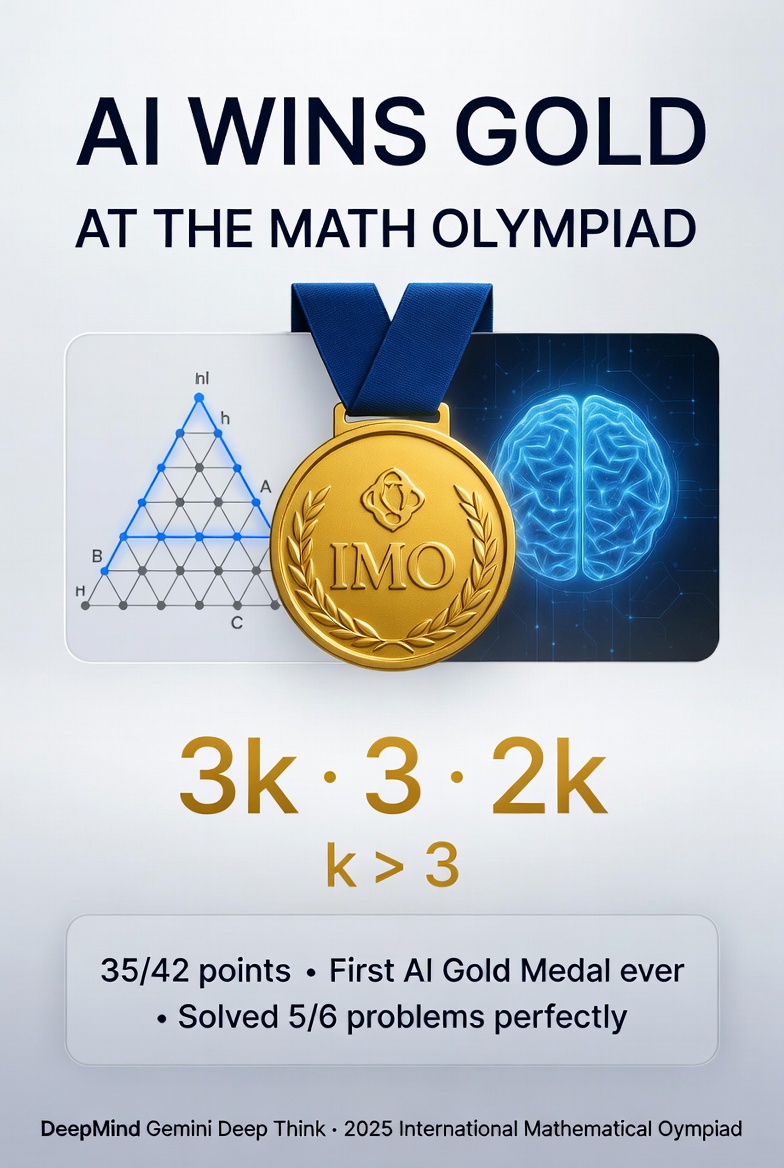 AI wins gold medal at International Mathematical Olympiad - DeepMind Gemini
