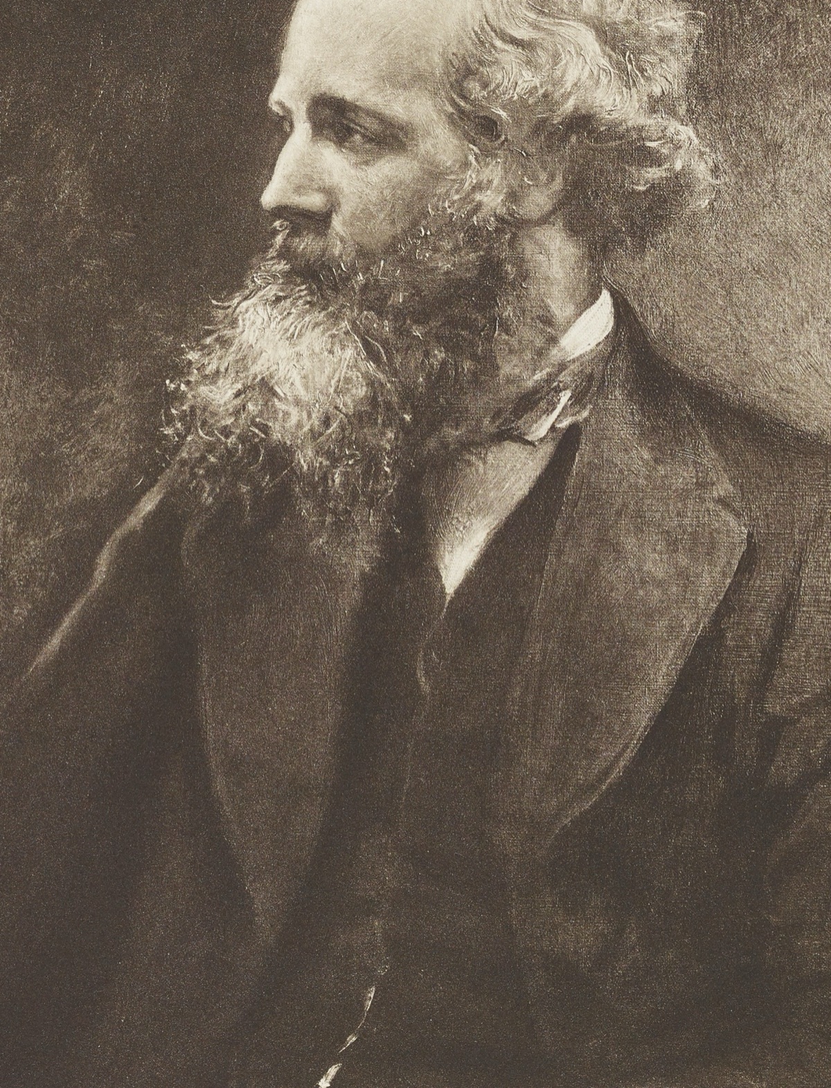 Photogravure portrait of James Clerk Maxwell (1831-1879), the Scottish physicist whose electromagnetic field theory united electricity, magnetism and light and predicted radio waves. Public domain, via Wikimedia Commons.