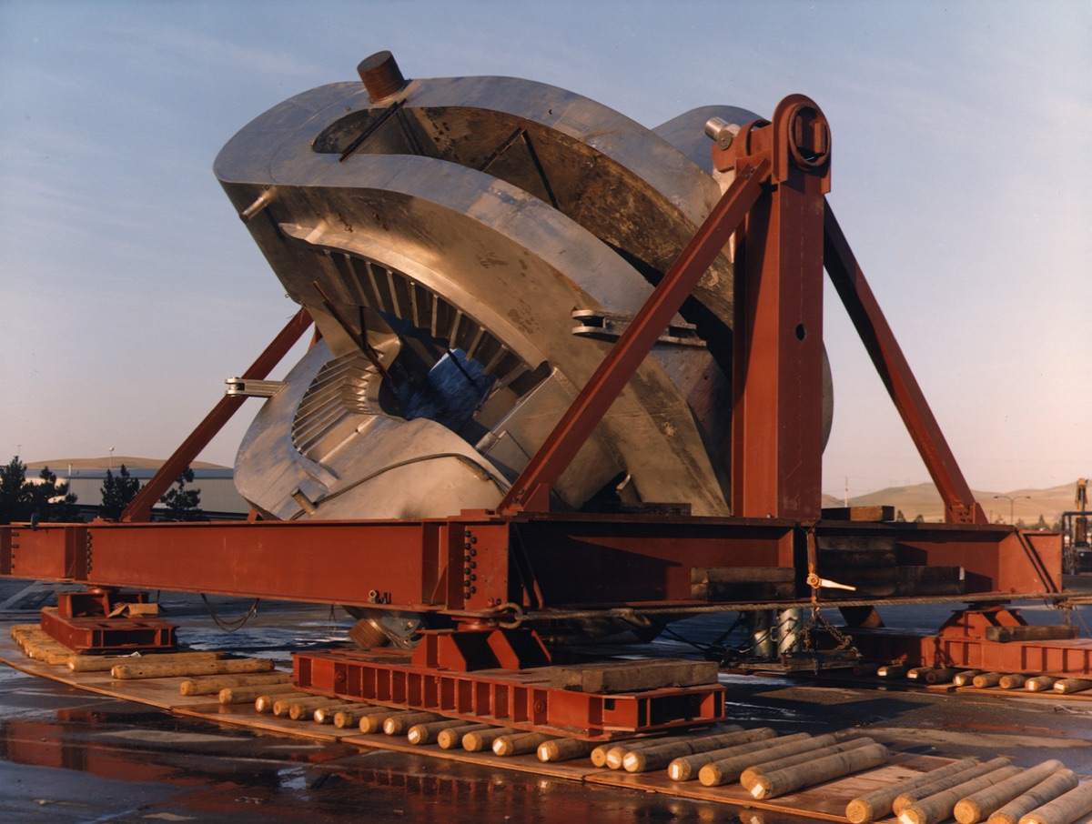 The Mirror Fusion Test Facility at Lawrence Livermore National Laboratory (1981), a historic magnetic-mirror fusion device shown as a representative example of the magnetic-mirror approach Realta Fusion uses; not Realta's WHAM machine.