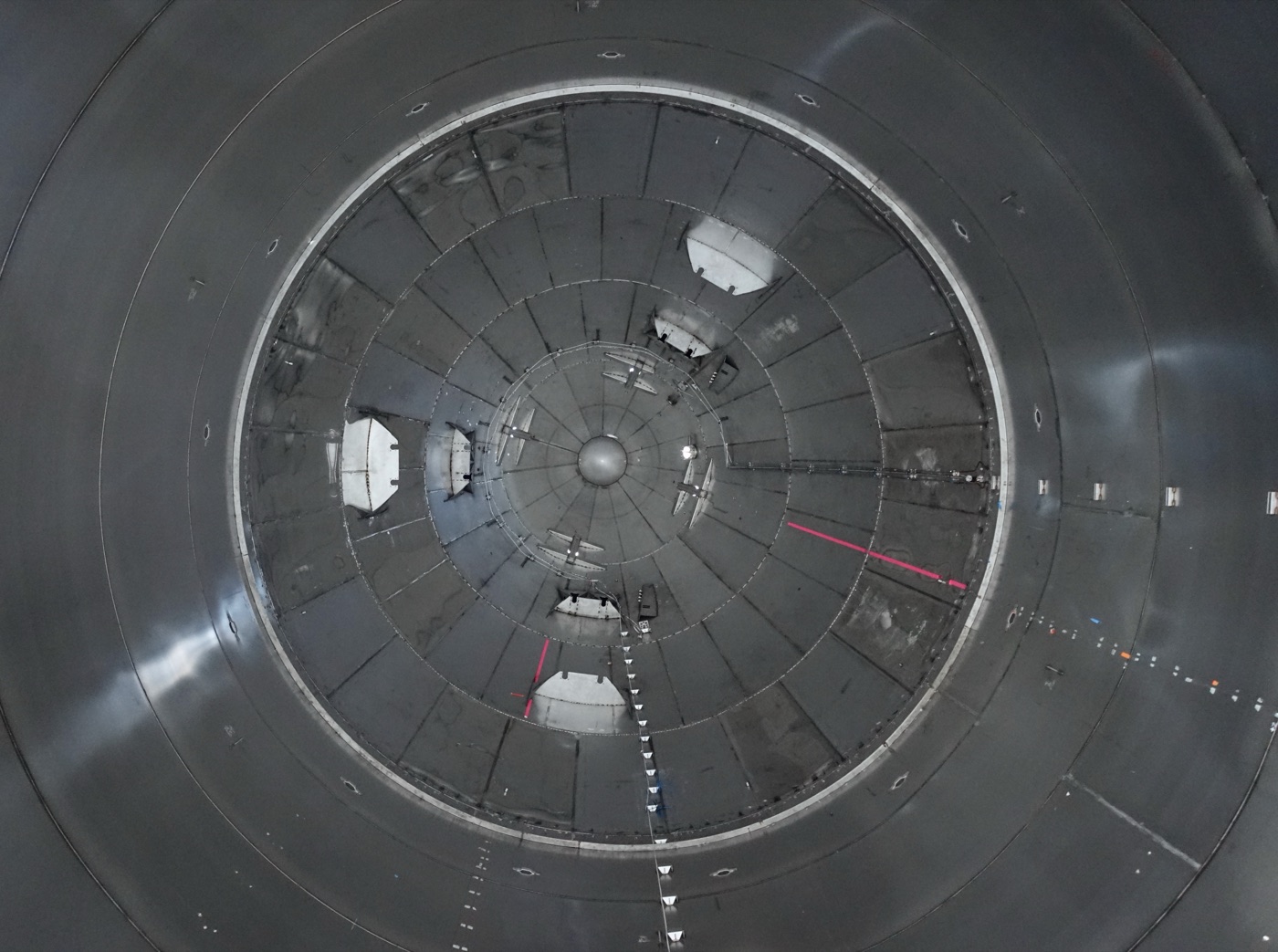 SpaceX Starship nosecone interior view showing the cargo bay where compute hardware would be deployed for orbital data centers