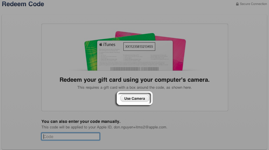Redeem Itunes Gift Cards With The Camera On Your Iphone Ipad Ipod Touch Or Mac - how to redeem itunes gift card on roblox mac