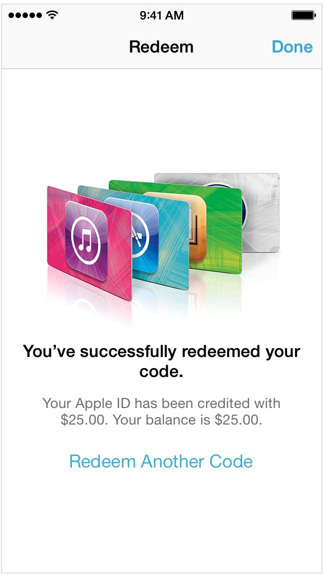 Successfully redeem in iOS