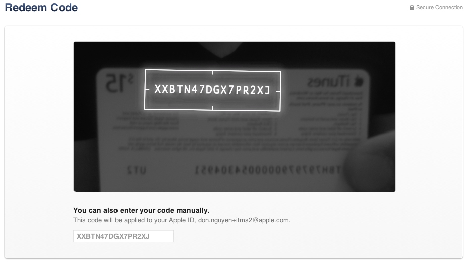 Redeem iTunes Gift Cards with the camera on your iPhone