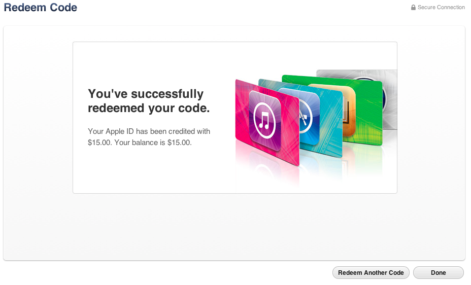 Redeeming Apple Gift Card Online